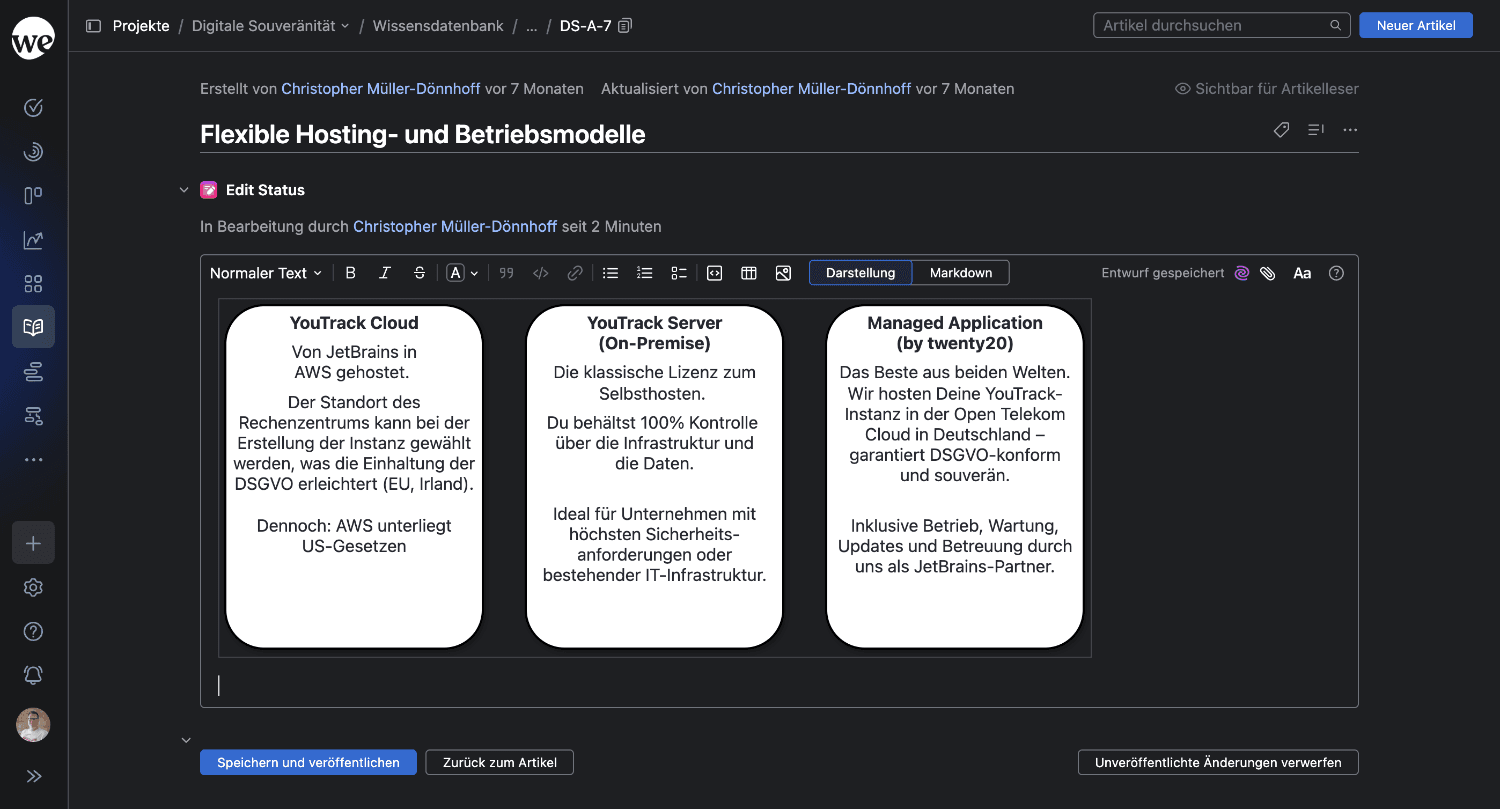YouTrack Edit in Progress App – Platzhalter-Screenshot