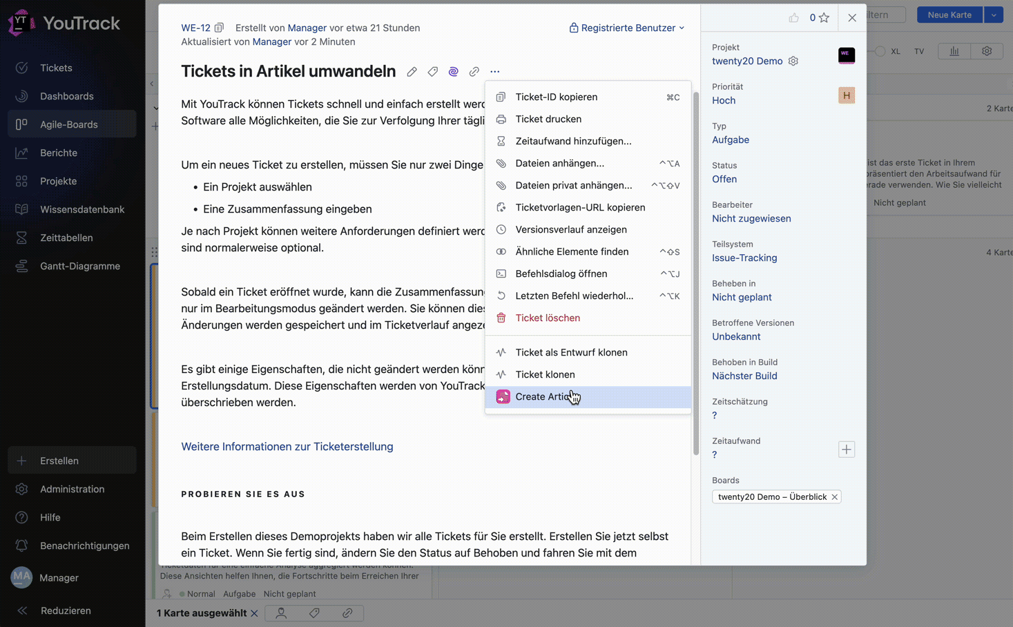 Issue to Article Demo