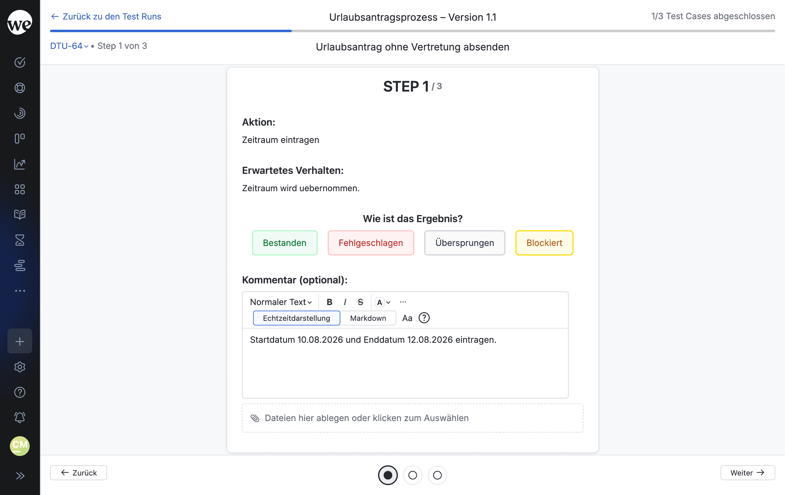 YouTrack Test Manager Test Runs Screenshot
